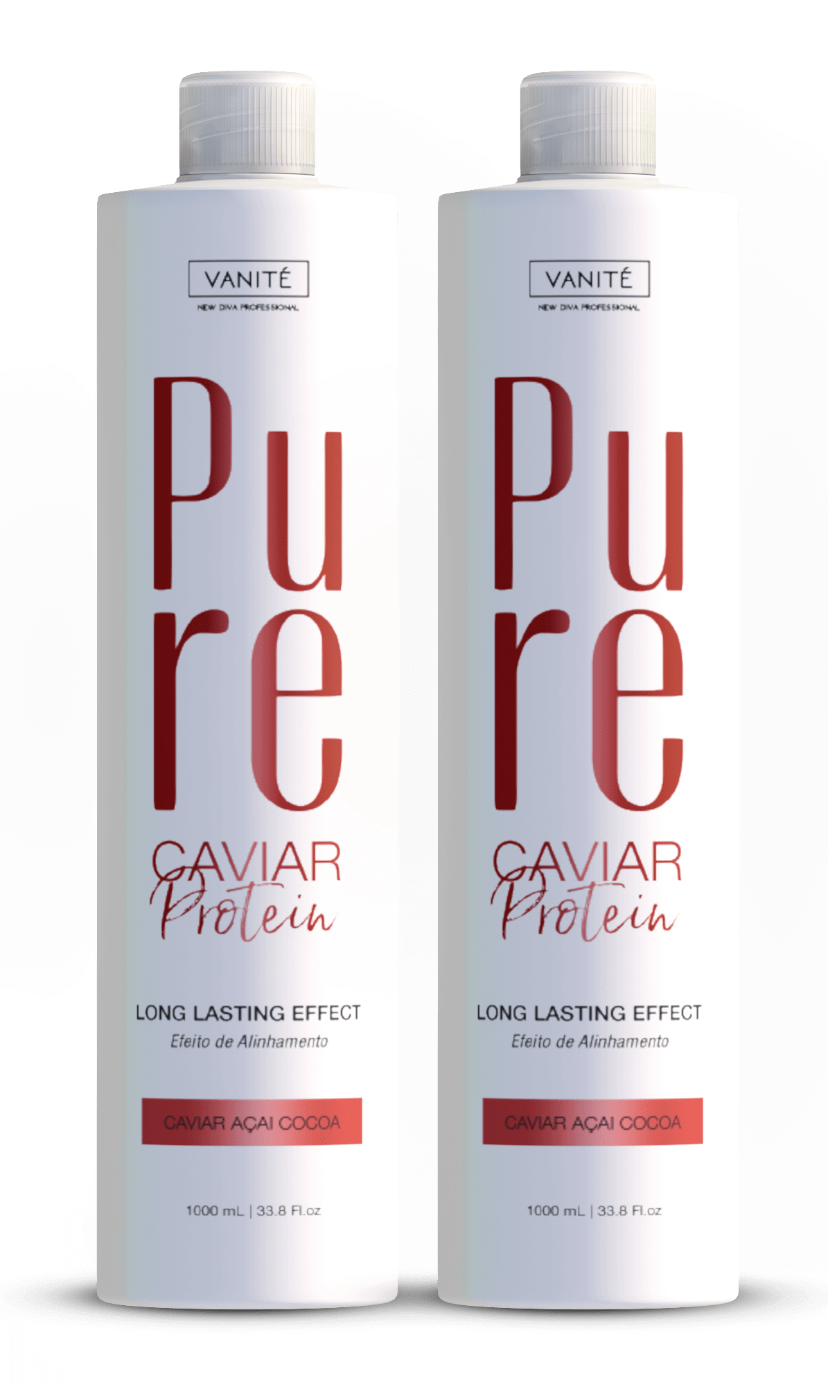 2 Unidades - Pure Caviar Protein Semi Definitiva Orgânica-1000ml