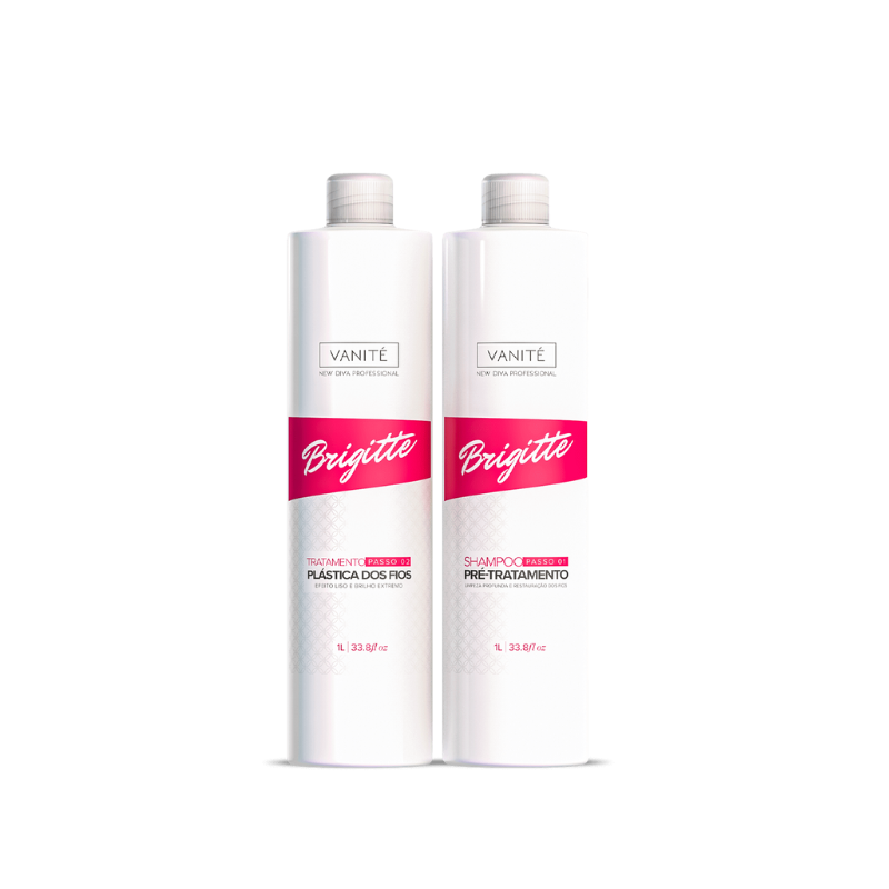 1 - Kit Escova Progressiva Brigitte | Shampoo + Ativo 1000ML